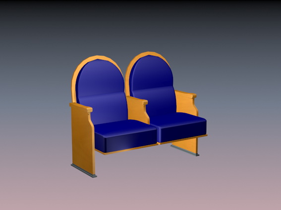 Two seater waiting chair 3d model 3dsMax files free