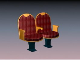 Two seater theater chair 3d preview