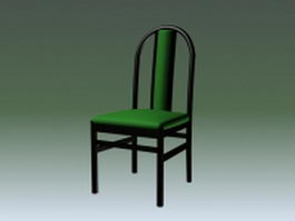 Wood side chair 3d model preview