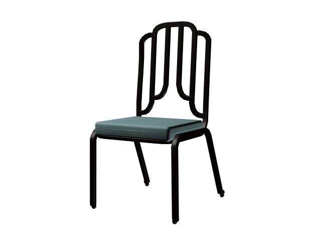 Upholstered dining chair 3d rendering