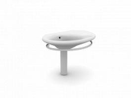 Floor stand washbowl 3d preview