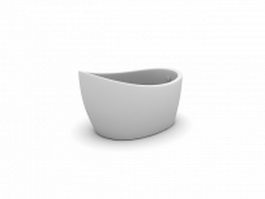 Deep bathtub 3d model preview