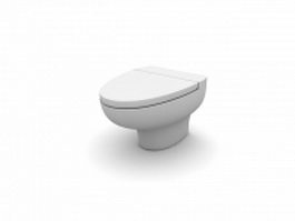 Gravity flushing toilet 3d model preview