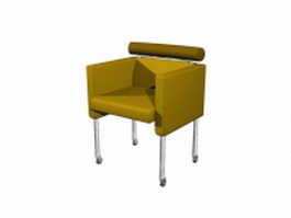 Minimalist armchair 3d model preview