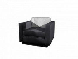 Minimalist fabric sofa chair 3d model preview