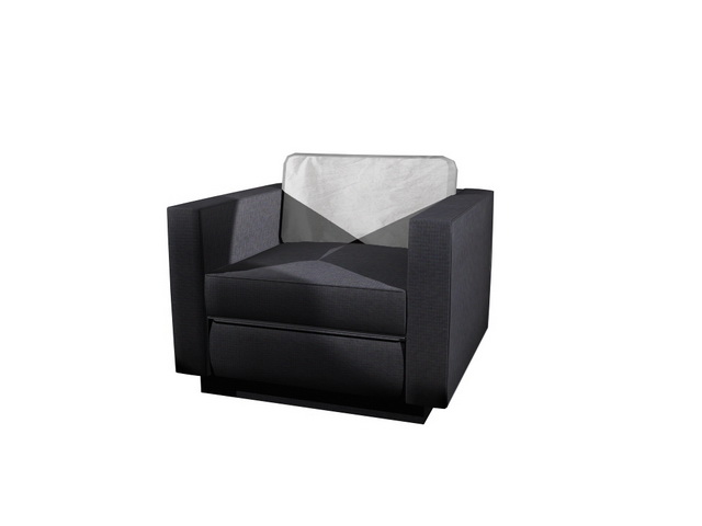 Minimalist fabric sofa chair 3d rendering