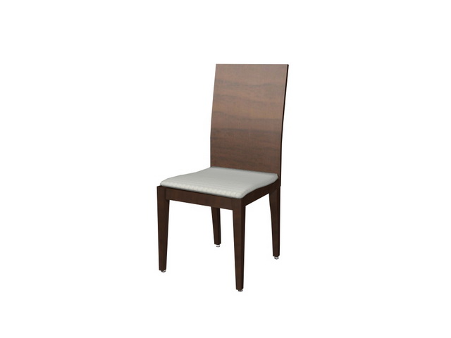 Wood dining chair 3d rendering