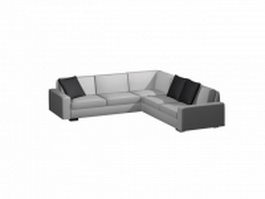 Corner cloth sofa 3d model preview