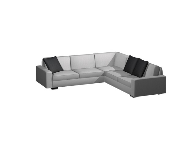 Corner cloth sofa 3d rendering