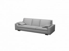 3 seater cloth cushion couch 3d model preview