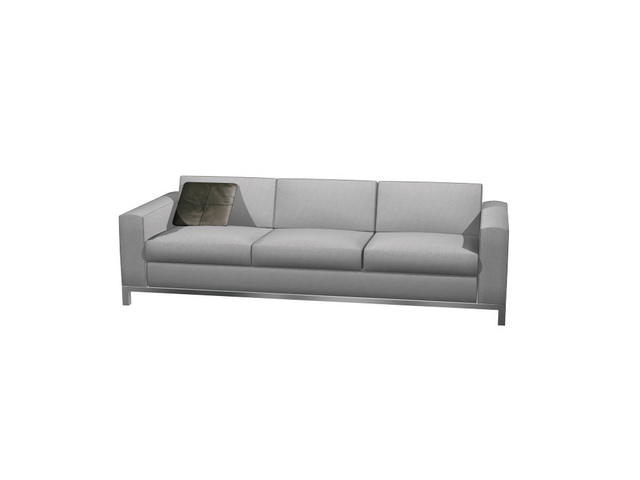 3 seater  cushion couch 3d  model  3dsMax files free download 