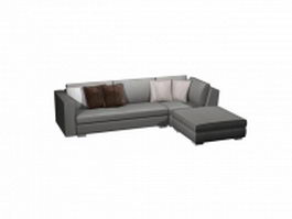 Corner cloth sofa 3d model preview