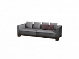 Two seater cushion couch 3d model preview