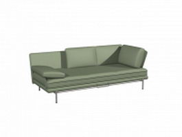 Minimalist fabric sofa bed 3d model preview