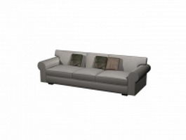 Fabric cushion couch 3d model preview