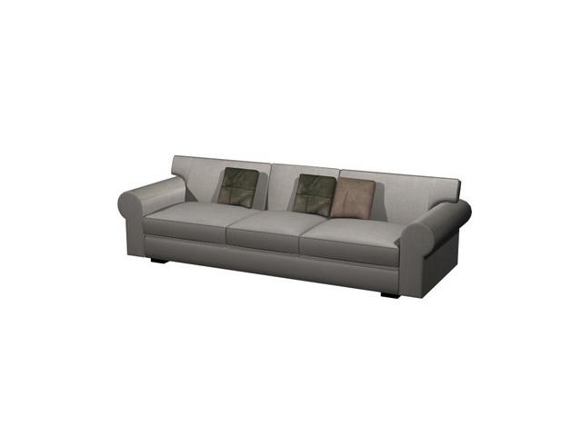 Fabric cushion couch 3d rendering