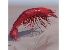Giant tiger prawn 3d model preview