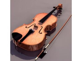 Full-size viola 3d model preview