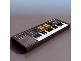 Electronic keyboard musical instrument 3d model preview