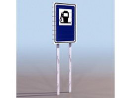 Gas station sign 3d preview