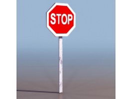 Stop sign 3d preview