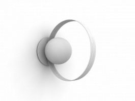 Classic ball wall lamp 3d model preview