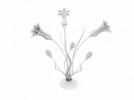 Chandelier table lamp 3d model preview