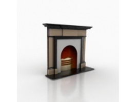 Reinforced concrete fireplace 3d model preview