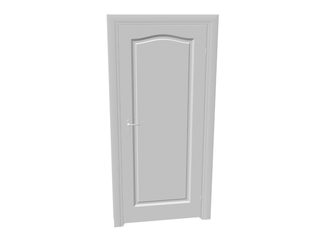 Solid wood flush door 3d rendering