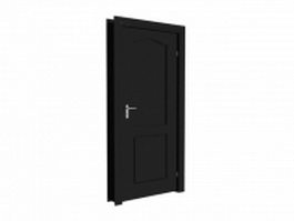 Black wood door 3d model preview