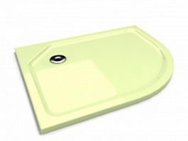 Acrylic sector shaped shower tray 3d preview
