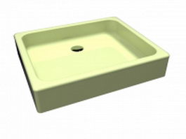 Square deep shower tray 3d preview
