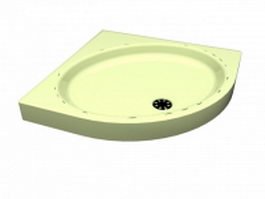 Bathroom shower tray 3d model preview