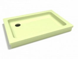 Rectangle shower tray 3d model preview
