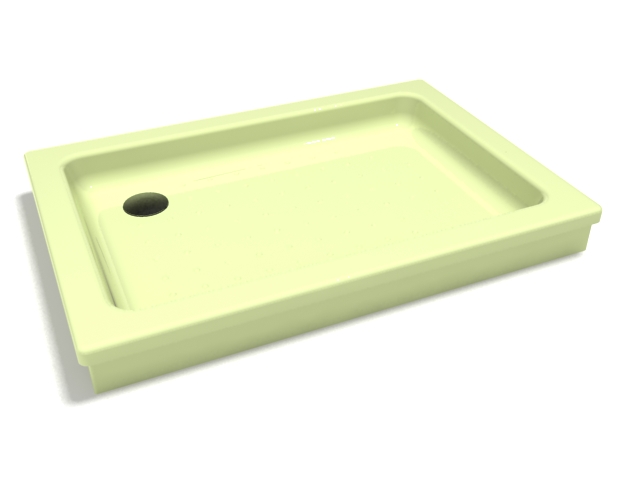 Rectangle shower tray 3d rendering