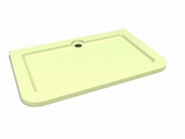 Rectangle flat shower tray 3d preview