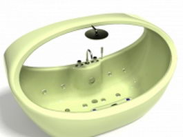 Acrylic whirlpool spa tub 3d model preview