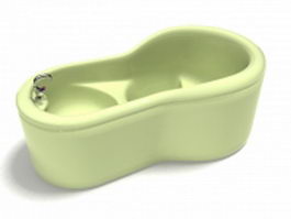 Hot spa bathtub 3d model preview