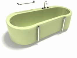 Pedestal massage tub 3d model preview