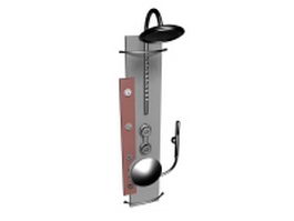 Stainless steel shower column 3d model preview