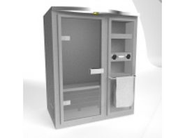 Traditional sauna room 3d model preview