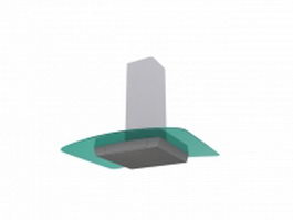 Tempered glass ventilation hood 3d model preview