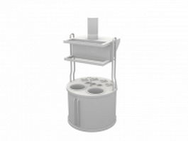 Round charcoal stove 3d model preview