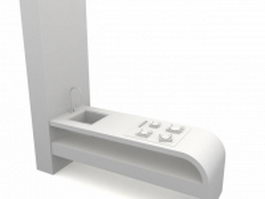 Kitchen countertop sink and stove 3d model preview
