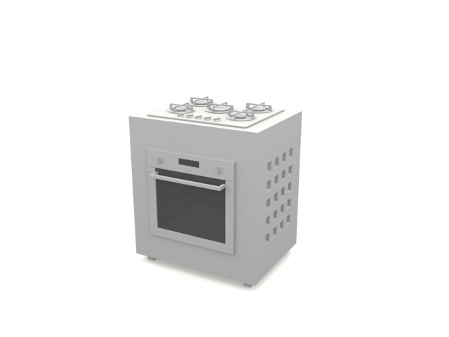 Electric cooking stove 3d rendering