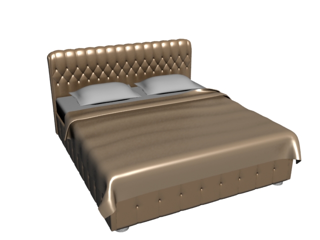 Double size mattress bed 3d rendering