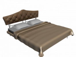 Modern double size bed 3d model preview