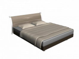 Modern platform bed 3d model preview