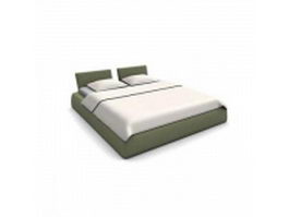 Modern platform mattress bed 3d model preview