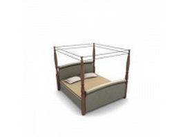 Modern canopy bed 3d model preview